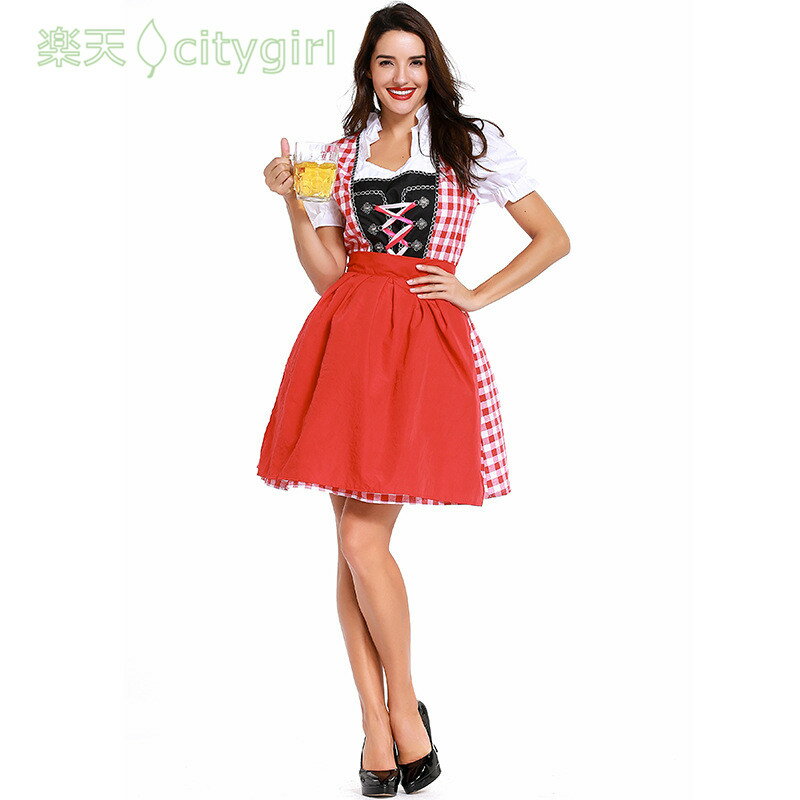 樂天商城 - 【CityGirl】ハロウィン 女性 大人用 メイド コスチューム コスプレ衣装 Halloween コスプレ 衣装 仮装文化 祭 忘年会 かわいい 舞台劇 ワンピース レディース 民族衣装 ワンピース