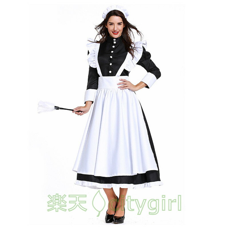 【CityGirl】ハロウィン メイド 大人用 舞台劇 コスチューム コスプレ衣装 Halloween コスプレ 衣装 仮..