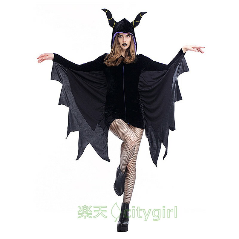 樂天商城 - 【CityGirl】ハロウィン コウモリ 大人用 舞台劇 コスチューム コスプレ衣装 Halloween コスプレ 衣装 仮装 文化祭 忘年会 舞台衣装 演出服 メンズ レディース パーティー用 女性用 悪魔 魔女