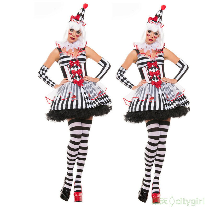 樂天商城 - 【CityGirl】ハロウィン コスプレ セクシー 欧米 ピエロ 吸血鬼 花嫁 ワンピース 悪魔 アニメ 魔女 舞台劇 大人用 コスチューム コスプレ衣装 仮装 文化祭 忘年会 舞台衣装 演出服 レディース 女性用 cosplay