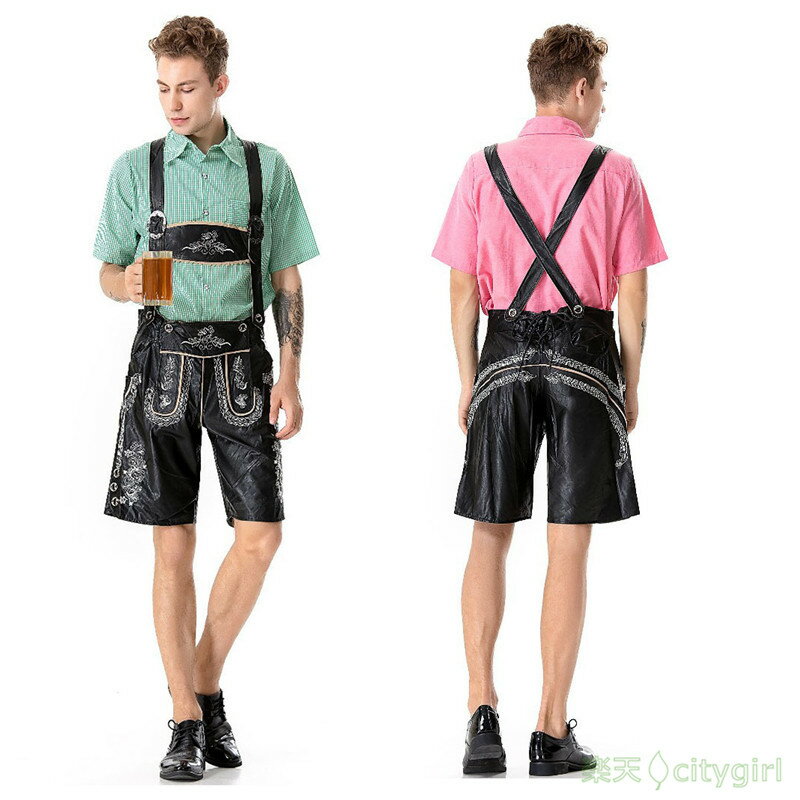 【CityGirl】ハロウィン コスプレ ビール サロペット 民族衣装 欧米 cute 可愛い 舞台劇 大人用 おもしろ コスチューム 文化祭 忘年会 舞台衣装 演出服 cosplay コスプレ衣装 かわいい 仮装 ウエーター メンズ用