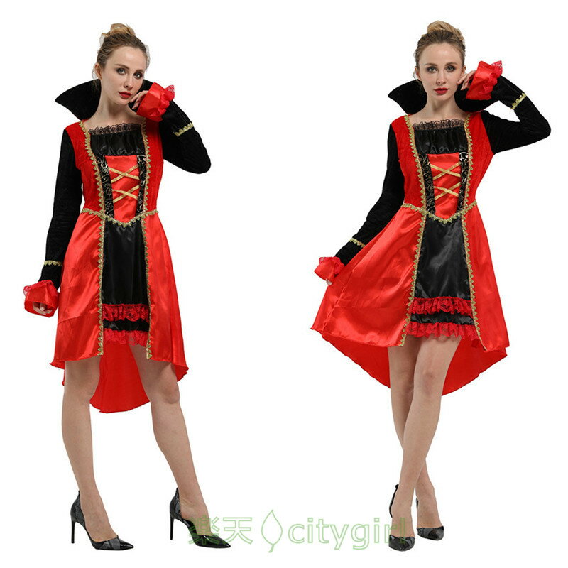 【CityGirl】ハロウィン コスプレ 吸血鬼 バンパイア ヴァンパイア 巫女 魔女 悪魔 欧米 セクシー ワンピース アニメ カーニバル 大人用 コスチューム コスプレ衣装 仮装 文化祭 忘年会 舞台衣装 演出服 レディース cosplay 女性用