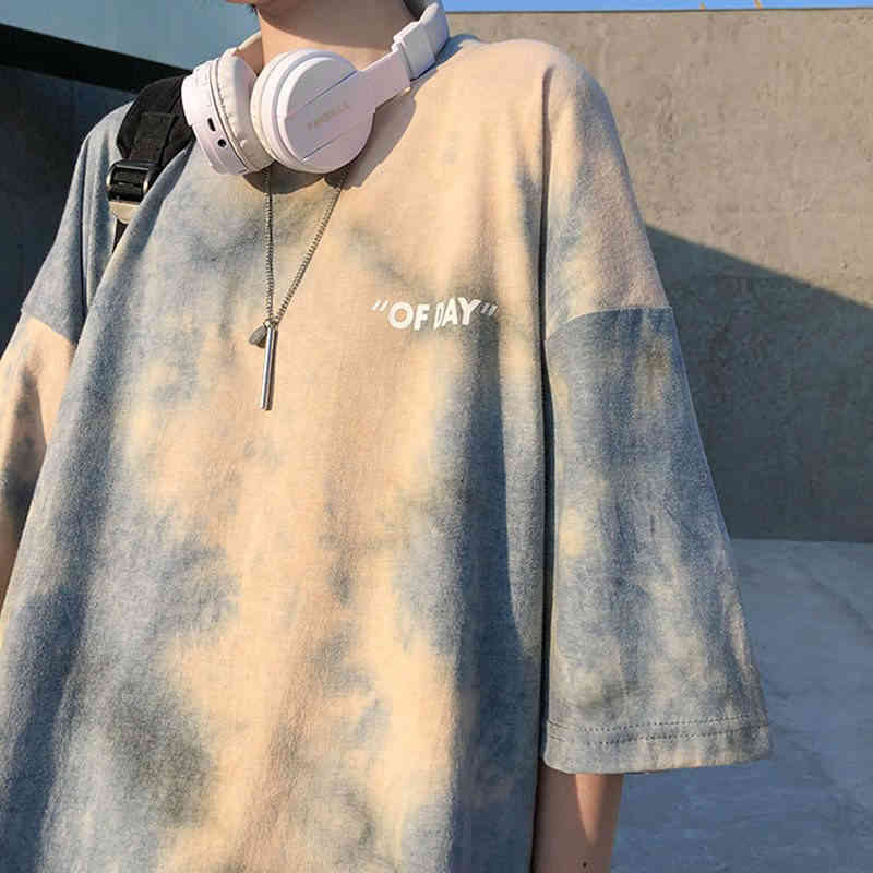 Tシャツ タイダイ柄 Tシャツ 半袖 夏 BF風 レディース トップス 原宿系 Tシャツ ヒップホップ ダンス anykidskind-10000570 Any Kids Kind サンプル画像2