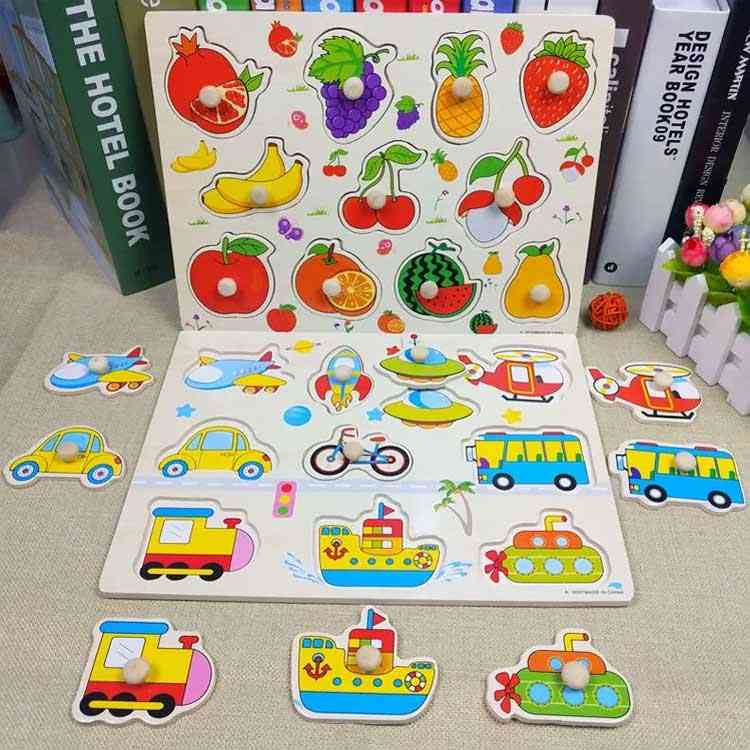 型はめパズル 3点セット 木のおもちゃ 木製パズル ベビー 子供 木のパズル 取っ手付き 立体パズル ペグパズル 知育玩具 木製玩具 知育パズル 赤ちゃん 果物 動物 数字 英語 男の子 女の子 幼児 知育おもちゃのサムネイル