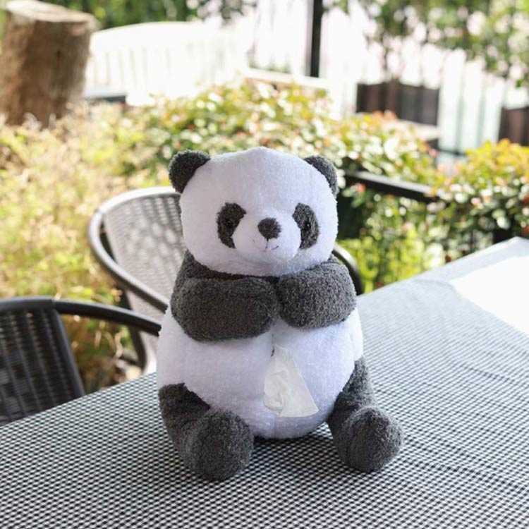 ティッシュカバー ぬいぐるみ くま パンダ ティッシュケース おしゃれ 可愛い ボックスティッシュカバー ケース ティッシュボックス ティッシュホルダー ティッシュ収納 便利 車 車用 洗面所 インテリア ギフト プレゼント