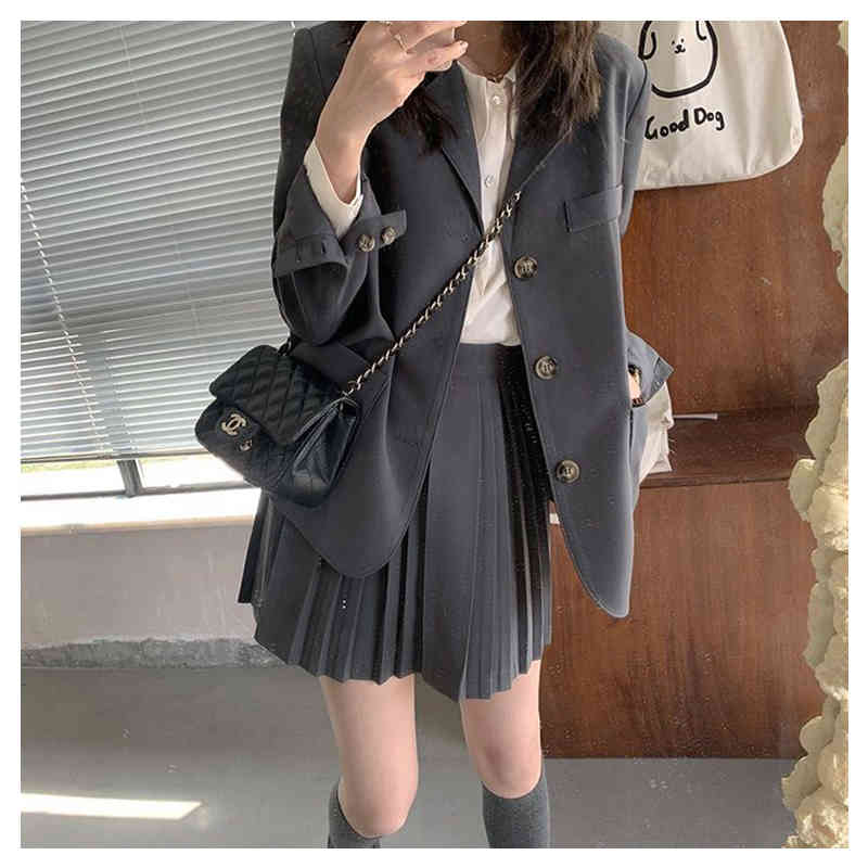 卒業式スーツ　学生服　女子高校生 ブレザー 上下セット 中学生 高校生 女子高生 通学 スクール制服 2点セット 女の子　ゆったりサイズ フォーマルスーツ 女児 ジュニアスーツ スカート レデイース 制服 無地 卒服 中学生 チェック柄 卒業式服 結婚式 お受験 発表会 anykidskind-10002737 Any Kids Kind サンプル画像2