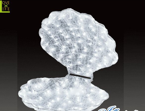 LED　イルミネーション　大型商品　LEDクリスタル シェル貝殻　貝　ホタテ　海辺　海　深海　アニマル　モチーフ　クリスタル　クリスマス　電飾　ライト　イルミ　今年もかわいいイルミネーションで飾り付け