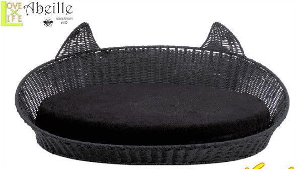 【黒猫雑貨】ペット用バスケット【ネコ】【巣】【ベッド】【小屋】【ネコ用】【猫】【黒猫】【キャット】【ねこ】【生活雑貨】【グッズ】【インテリア雑貨】