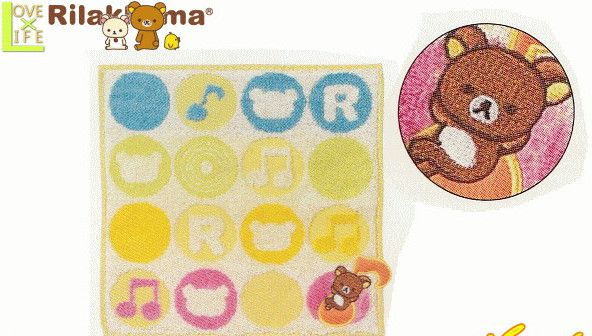 【送料無料】【リラックマ】ミニタオル【音符】【りらっくま】【たおる】【RILAKKUMA】【サンエックス】【ゆるキャラ】【キッズ】【子供】【キャラクター】【グッズ】【タオル】