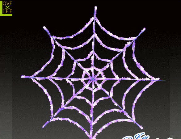 【ハロウィン】クモの巣【L】【クモ】【スパイダー】【クリスマス】【イルミネーション】【電飾】【装飾】【飾り】【パーティ】【イベント】【光】【LED】【モチーフ】