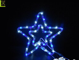 【イルミネーション】チューブスター【ブルー】【結晶】【スター】【星】【クリスタル】【フォルム】【電飾】【LED】【モチーフ】【クリスマス】