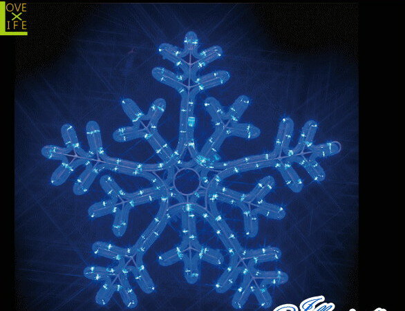 【電源セット】【イルミネーション】雪の結晶【青・青】【雪】【スノー】【スノーフレーク】【チューブ】【モチーフ】【装飾】【飾り】【LED】【クリスマス】【電飾】【モチーフ】 1