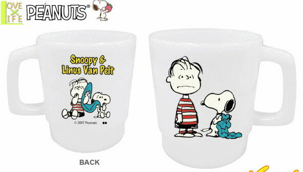 【スヌーピー】【SNOOPY】プラスチックマグ【スヌーピーとライナス】【ホワイト】【グッズ】【コップ】【カップ】【弁当グッズ】【マグ】【ピーナッツ】【遠足】【ピクニック】