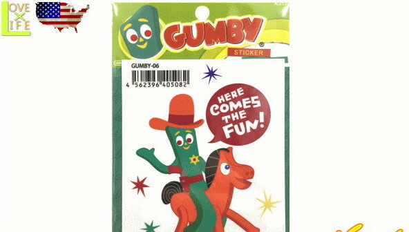 【送料無料】【アメリカン雑貨】【GUMBY】ステッカー【06】【ガンビー】【クレイアニメ】【アメキャラ】【小物】【雑貨】【アメリカ雑貨】【アメリカ】【USA】【おしゃれ】