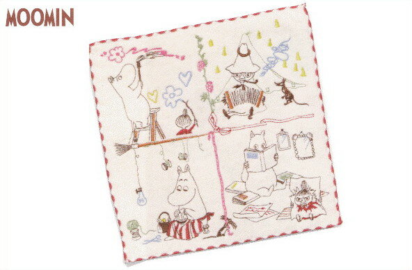 【送料無料】【ムーミン】【Moomin】ミニタオル【楽しいひととき】【ミイ】【リトルミイ】【スナフキン】【アニメ】【刺繍】【ハンカチ】【タオル】【たおる】【北欧】【グッズ】