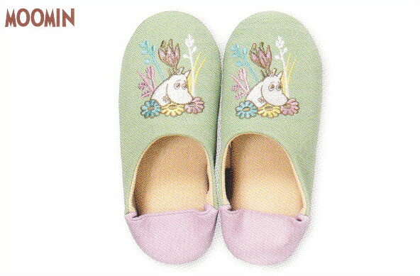 【ムーミン】【moomin】ルームシューズ【グリーティング】【グリーン】【ミイ】【スリッパ】【スリッパ..