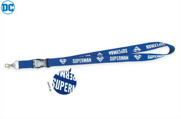 【DCコミック】ランヤード【スーパーマン】【ネイビー】【アメコミ】【ヒーロー】【ネックストラップ】【パスケース】【定期入れ】【ケース】【ストラップ】【グッズ】【キャラクター】【雑貨】【アニメ】【グッズ】【映画】