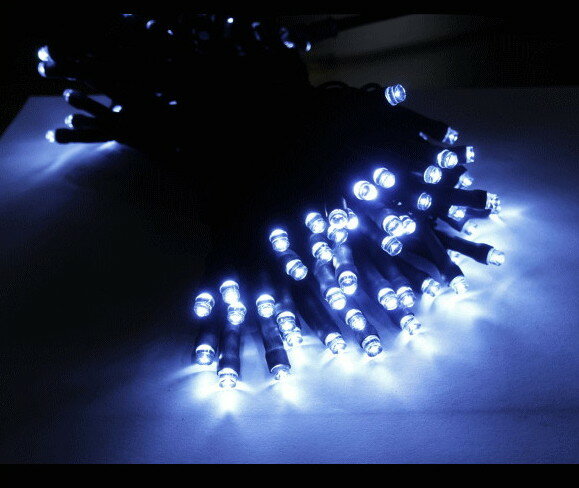 【LED】【ライト】【ストレート】ブライトLEDストリングライト【ホワイト】【100球】【拡散LED】【ストレートライト】【ストリング】【ライト】【プロ】【工事】【イルミネーション】【クリスマス】【電飾】
