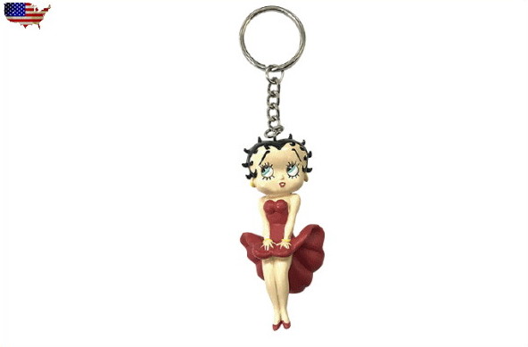 【アメリカン雑貨】【Betty Boop】PVCキーホルダー【BETTY DRESS】【ベティ・ブープ】【キーホルダー】..