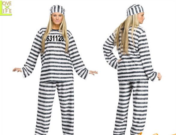 【レディ】囚人【Jailhouse Honey】【プリズン】【牢屋】【プリズナー】【ハニー】【仮装】【衣装】【コスプレ】【コスチューム】【ハロウィン】【パーティ】【イベント】今年のハロウィンはかわいい衣装でかっこよく着こなし 目立っちゃいましょう