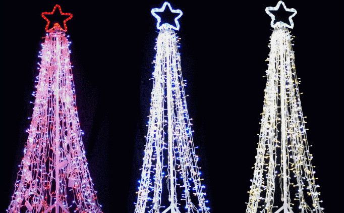 【NEW】【2013新作】(Lサイズ)LEDスーパーツリー　ビッグサイズのビックリ！イルミネーション！1000球以上のLEDが一本のツリーを演出！驚きの美しさです♪【20 】【送料無料】【クリスマス】【イルミネーション】【電飾】【モチーフ】【大人気】