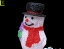 【20 】クリスタル スノーマン【モチーフ】【雪だるま】【雪】【マフラー】赤いマフラーを巻いたかわいいスノーマン♪【2013年新作】【送料無料】【大人気】【イルミネーション】【クリスマス】【LED】【大人気】【大人気】