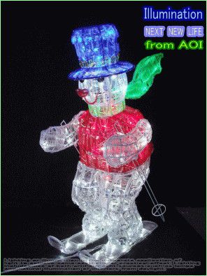 クリスマス イルミネーション　LED クリスタル　スキースノーマンLED　20 　【送料無料】　クリスマス..