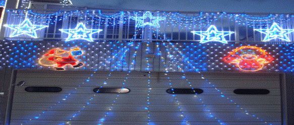 LEDイルミネーション　LED　420球LEDドレープライトトップスター　青・白【LED】【20 】【送料無料】【クリスマス】【イルミネーション】【電飾】【モチーフ】【大人気】