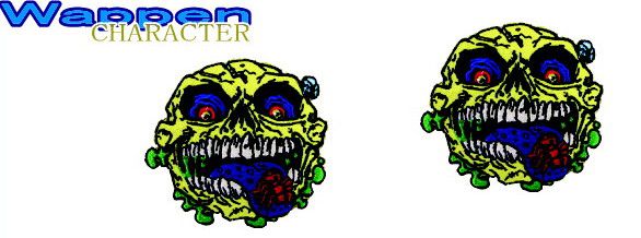 Skullface 【モンスター】【イエロー】人気のワッペン【アイロンパッチ】を集めました♪服やカバン（リュック）をカスタムしちゃいましょう♪人気キャラクターが勢揃いです♪【】【ワッペン】【アイロンパッチ】【人気商品】