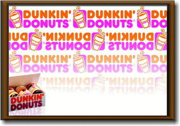 ダンキンドーナツ【Dunkin' Donuts】【Mサイズ】大き目のイラスト ピクチャーフレーム!インテリアにどうぞ♪アメリカの香りがする商品を揃えました♪企業ロゴやキャラクター!どれもCOOLです♪【】【35 】【sybp】【w1】