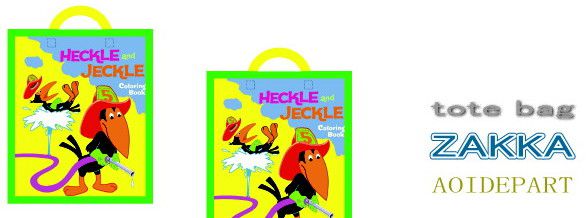 ヘッケルとジャッケル【Heckle Jeckle】ビニールトート【トートバック】【バッグ】【鞄】【エコバッグ】【鳥】【ビニール】【アメリカ雑貨】【アメリカ】【アメカジ】【海外】