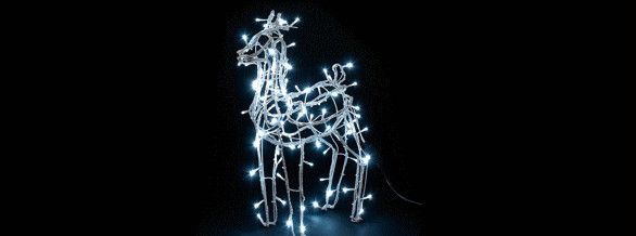 楽天AOIデパート【新商品】LEDイルミネーション　LEDモチーフ トナカイ（小）♪ドキドキ！ワクワク！かわいいモチーフたちが玄関先でお出迎え！ ♪【大人気】【クリスマス】【LED】【イルミネーション】【電飾】【送料無料】【2010イルミ_debut】【2010イルミ_led】【2010イルミ_eco】