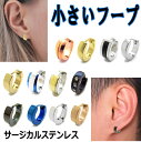 1個売り 小さい ステンレス フープ ピアス ワンタッチ 中折れ 平たい クリッカー 小さな リングピアス メンズ レディース 金属アレルギー ステンレス 31...