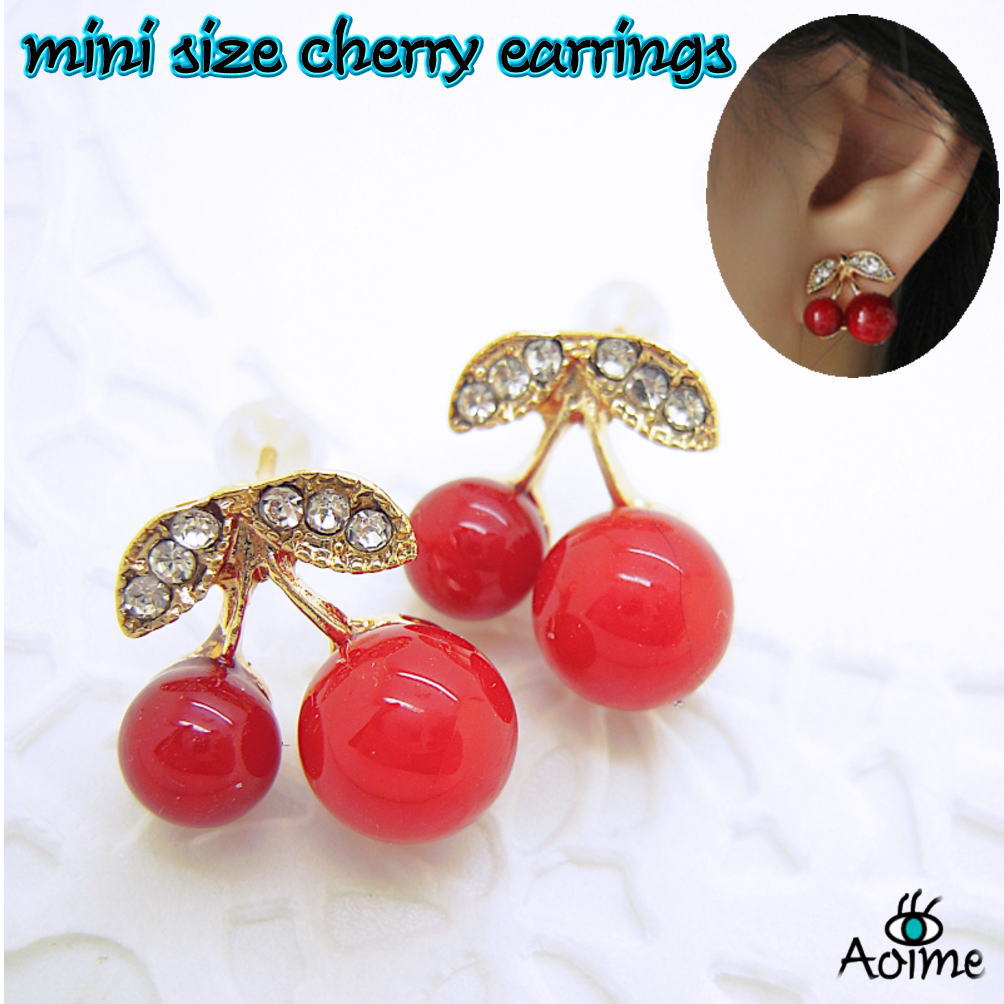 ペア売り ピアス サクランボ 赤い さくらんぼ チェリー スタッド レディース アクセサリー かわいい 人気 通販 ジュエリー プレゼント ギフト 贈り物 オススメ 1-279