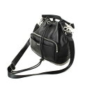 FADEN ファーデン Leather High Spec Kinchaku Bag「008_Lou_Parallel」 巾着バッグ レザー ブラック