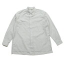 amne アンヌ PIMA STRIPE covered shirt スーピマコットン カバード シャツ グレー ストライプ