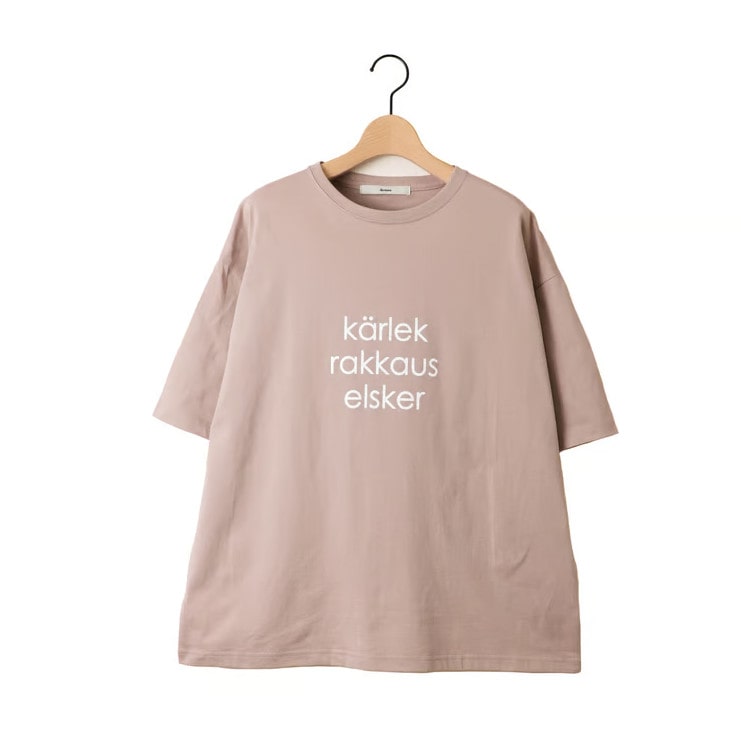 amne アンヌ プリント Tシャツ H_s tee L.L.L PINK