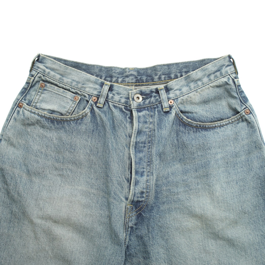 marka マーカ オーガニックコットン 13.5oz セルビッチデニム ニュー コクーンフィットジーンズ ユーズドウオッシュ