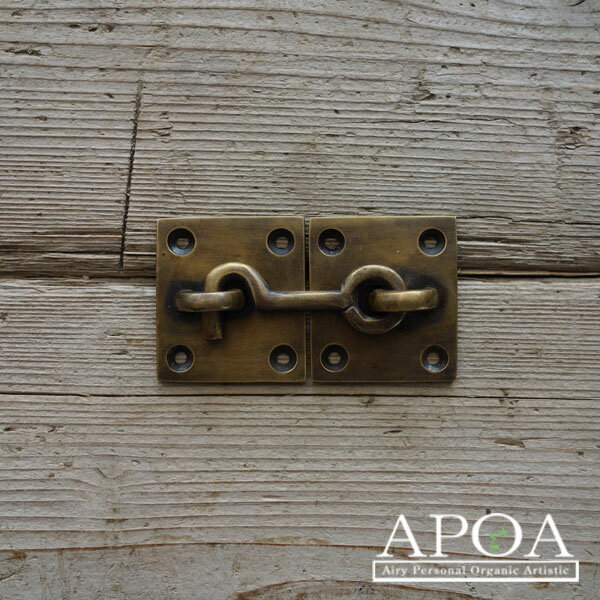 とめ金具 真鍮 W.034 DIY 食器棚 かけ金具