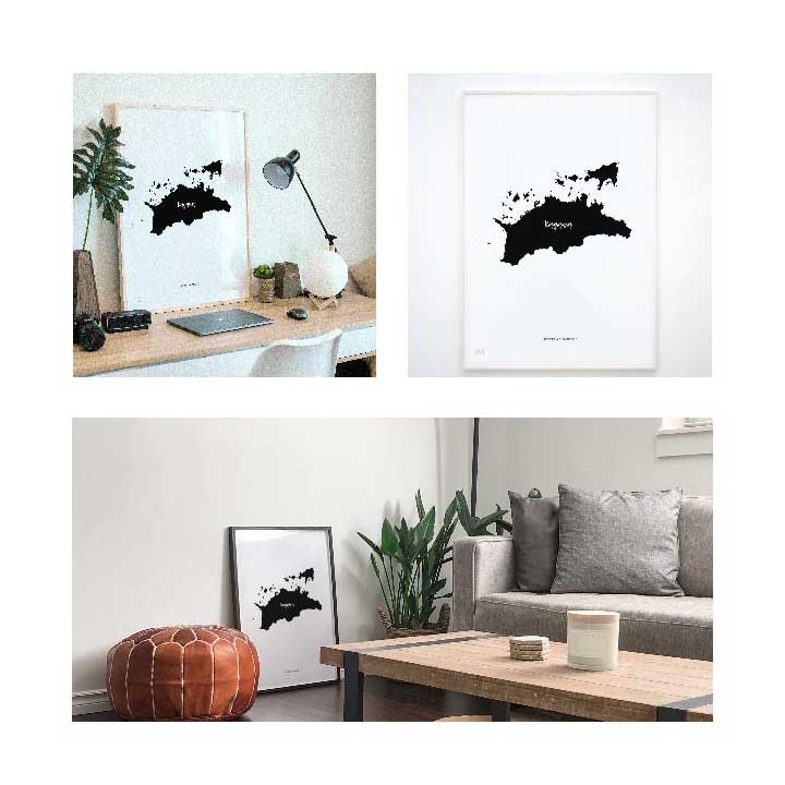 JAPAN MAP POSTER 香川 地図 ...の紹介画像3
