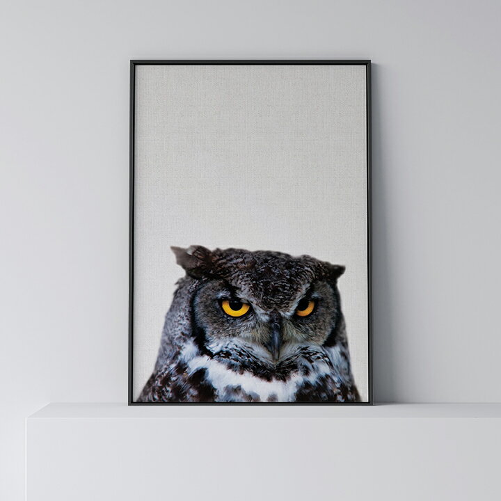 ポスター 北欧 おしゃれ インテリア アート アートパネル 【 Owl 】 動物 フクロウ 鳥 アニマル モダン シンプル フレーム付き A0 A1 B1 A2 B2 A3 B3