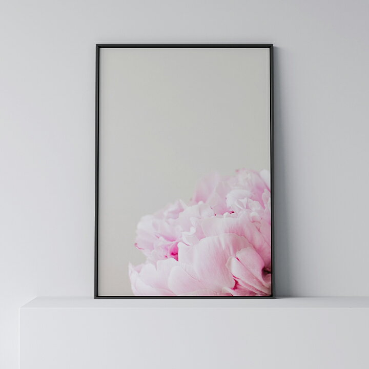 ポスター 北欧 おしゃれ インテリア A2 B2 アート アートパネル 【 Pink Peony 】 植物 ピンク 牡丹 花 モダン シンプル フレーム付き A0 A1 B1 A2 B2 A3 B3