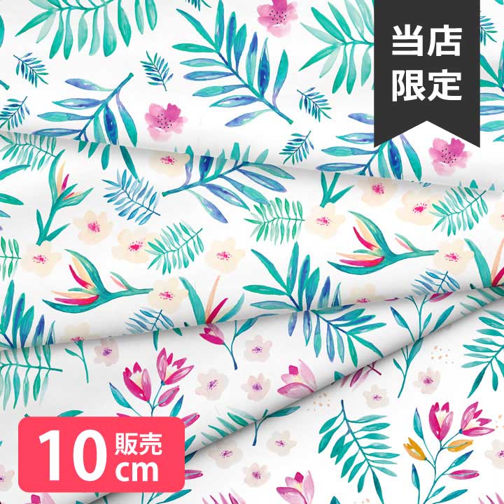 乐天商城 - ［合計1m以上で送料無料］北欧風 布 シーチング 北欧 お洒落 植物 葉っぱ 花 大判
