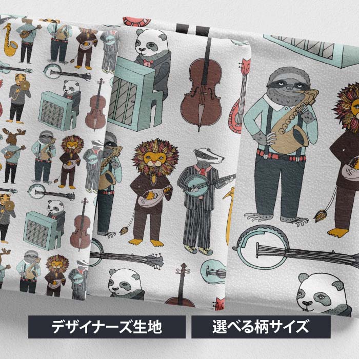 乐天商城 - ［合計1m以上で送料無料］【ABCboys】 北欧風 布 シーチング 北欧 クマ くま テディベア モノトーン 大判
