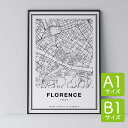 ポスター 北欧 おしゃれ インテリア A1 B1 - City Maps Florence - フィ ...