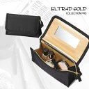 1000円ポッキリ 送料無料 送料無料 コスメ ポーチ 化粧ポーチ ELTRAD GOLD ゴールド ミラー付き ポーチ
