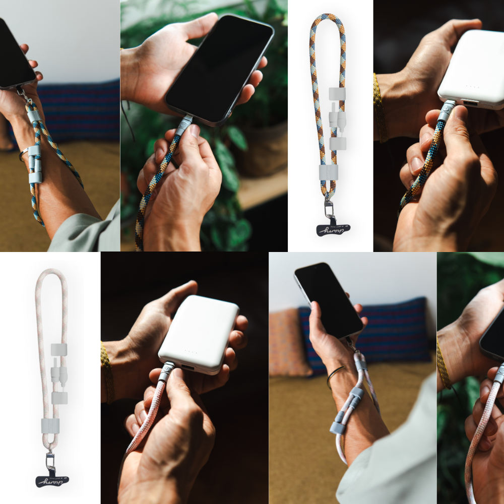 M.Craftsman エムクラフトマン Charry Hand チャーリー ハンド 充電ケーブル内蔵 ストラップ ストラップカード S+SC ストラップ付属 手首 カラビナ ハンドストラップ ハンズフリー おしゃれ かわいい かっこいい スマホショルダー ガジェット 便利グッズ タイプC area-10008060 エアリアダイレクト楽天市場店 サンプル画像2