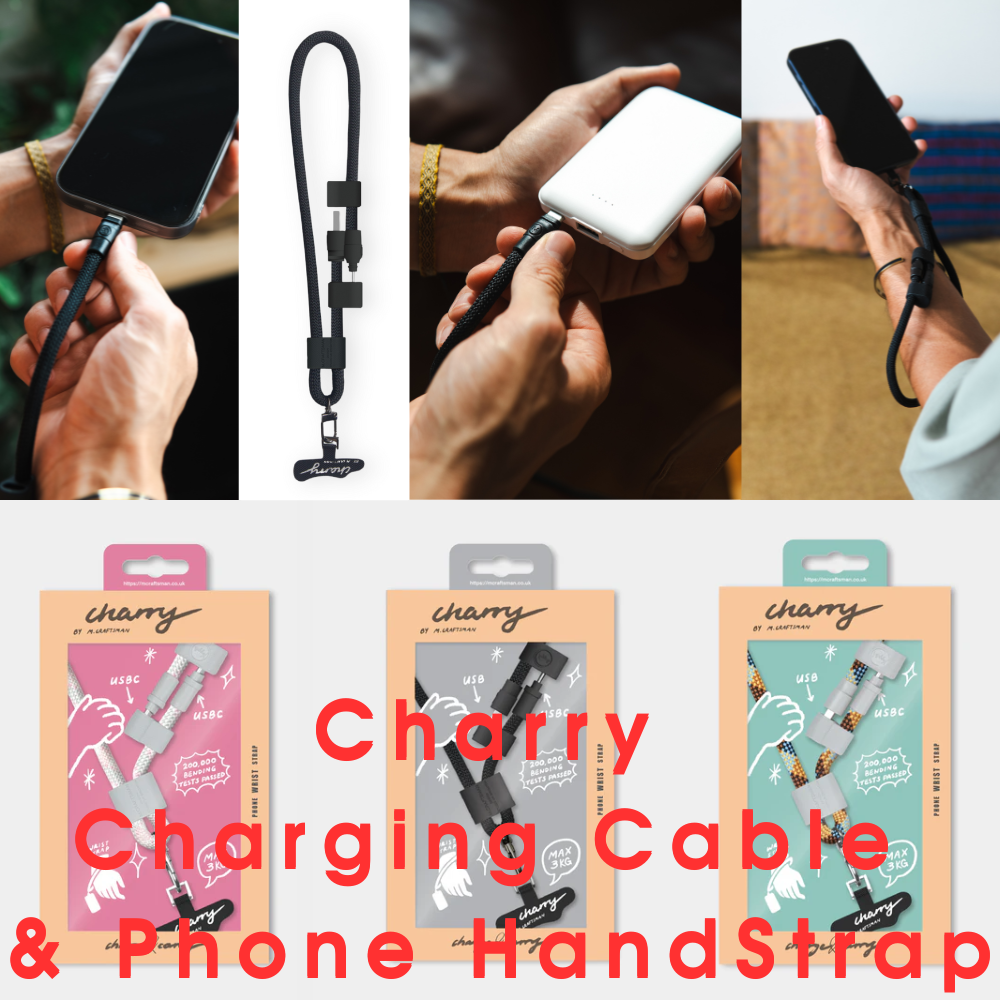 M.Craftsman エムクラフトマン Charry Hand チャーリー ハンド 充電ケーブル内蔵 ストラップ ストラップカード S+SC ストラップ付属 手首 カラビナ ハンドストラップ ハンズフリー おしゃれ かわいい かっこいい スマホショルダー ガジェット 便利グッズ タイプC area-10008060 エアリアダイレクト楽天市場店 サンプル画像3