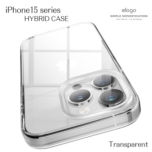 elago エラゴ HYBRID CASE for iPhone15 15Plus 15Pro 15ProMax クリア シンプル ワイヤレス充電 かわいい 耐衝撃 シール ステッカー チェキ プリクラ チケット アレンジ インナーシート ケース 3眼 2眼 おしゃれ かっこいい 6.1インチ 6.7インチ あいふぉん アイフォン