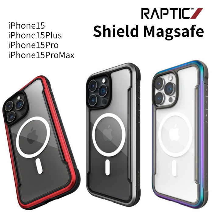 RAPTIC Shield MagSafe for iPhone15 15Plus 15Pro 15ProMax P[X ϏՌ ČR MILKi NA X}zP[X Ռz  ی ^ A~ t[ }OZ[t  3 2   ubN NA 6.1C` 6.7C`  v`bN